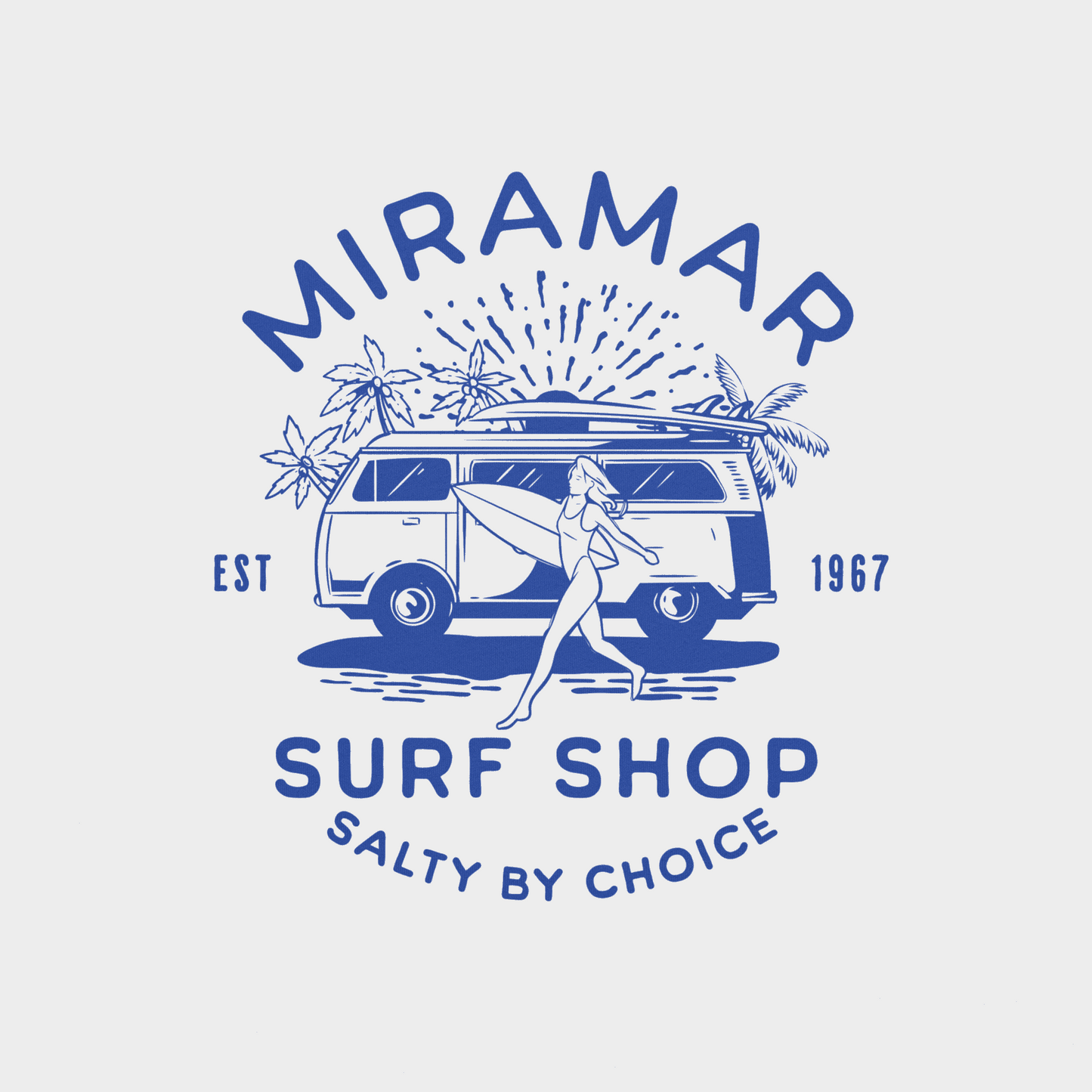 Girl and Her Van Miramar Surf Shop Unisex Tee from Miramar Surf Shop