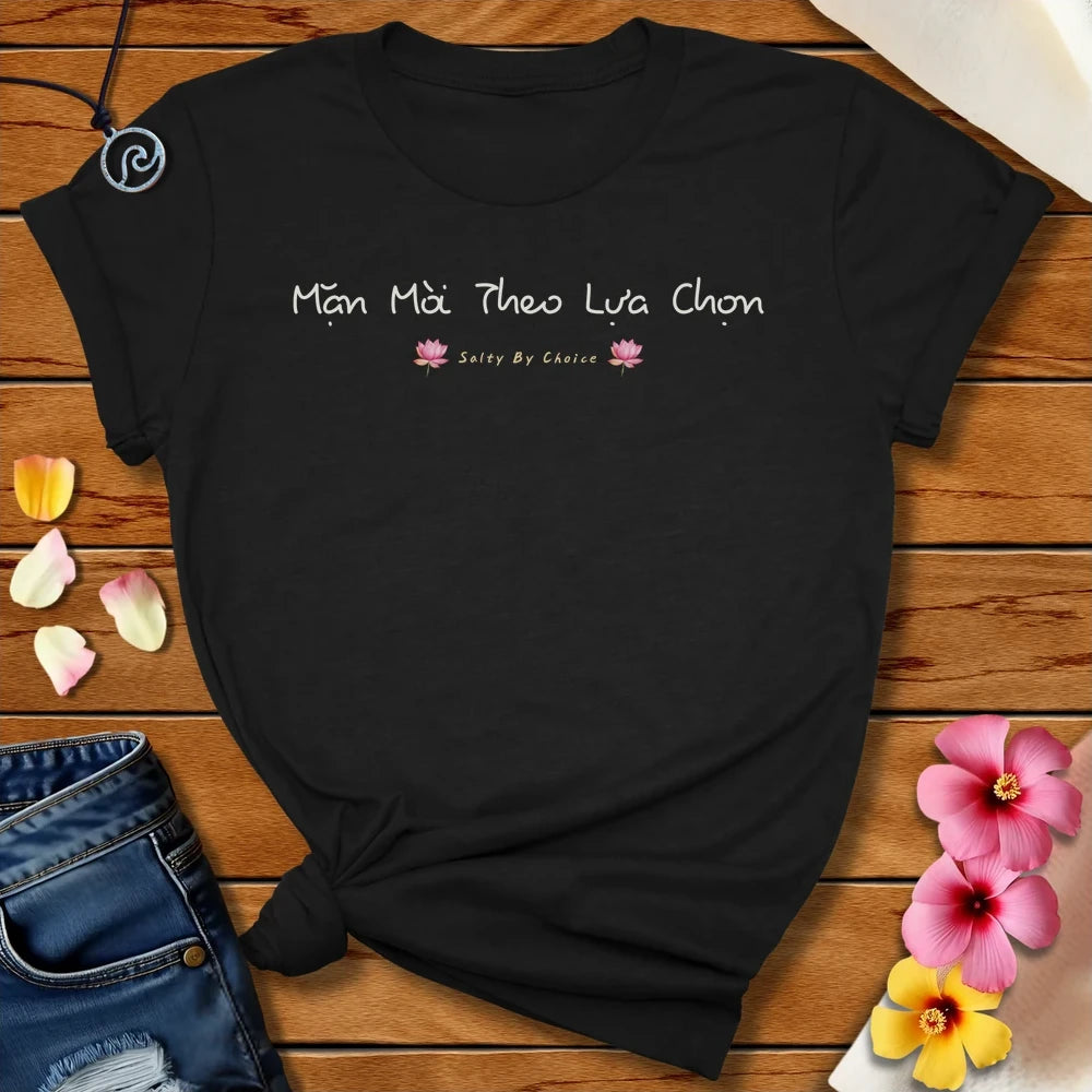 Vietnamese Salty By Choice Tee Solid Black Blend by Salty By Choice™ We love ocean apparel