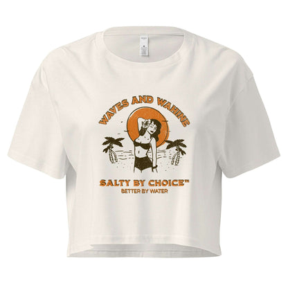 Waves and Wahine Crop Top Ecru by Salty By Choice™