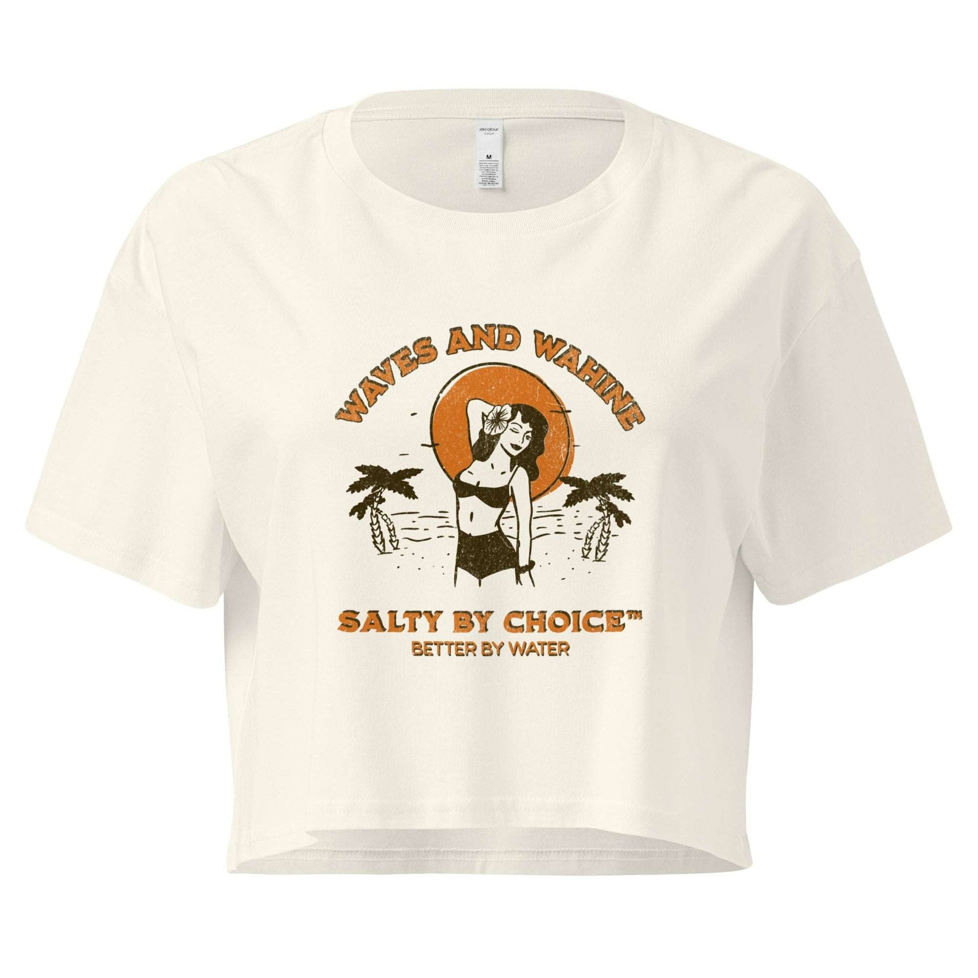 Waves and Wahine Crop Top Natural by Salty By Choice™