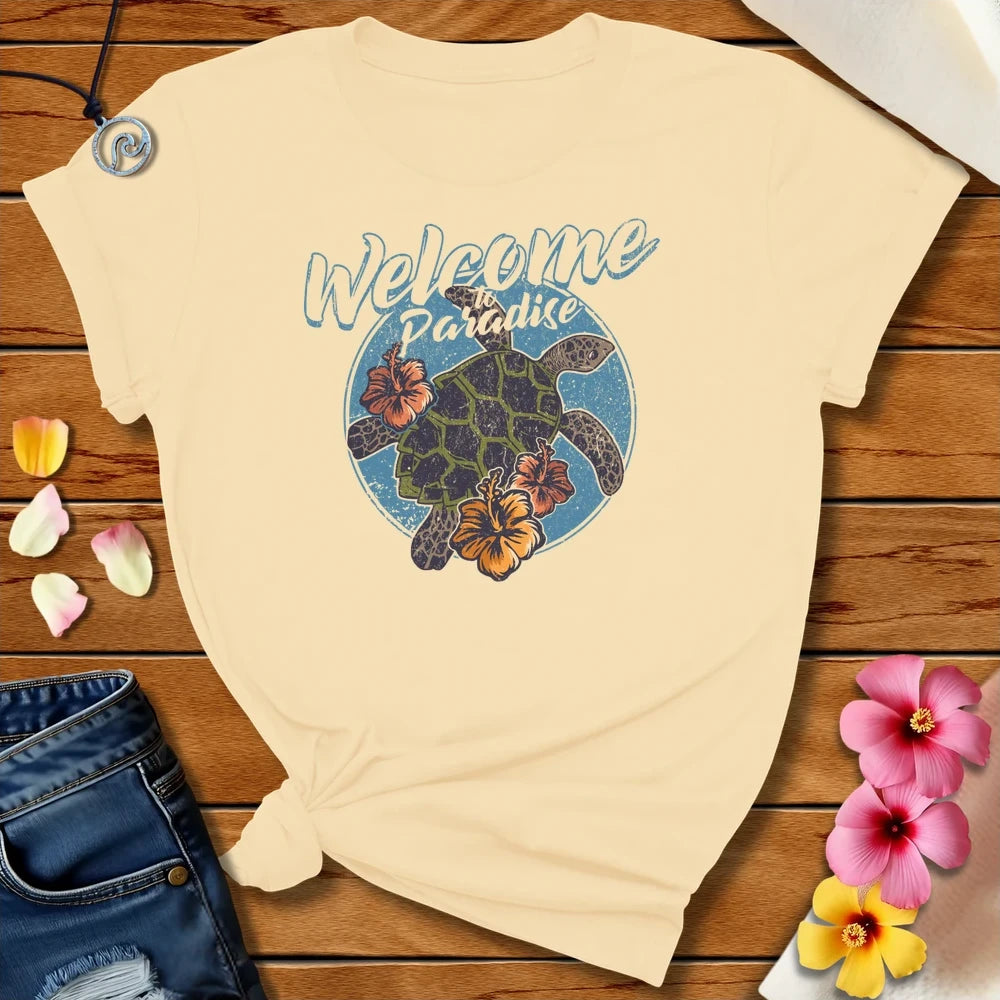 Welcome To Paradise Tee Soft Cream by Salty By Choice™ We love ocean apparel
