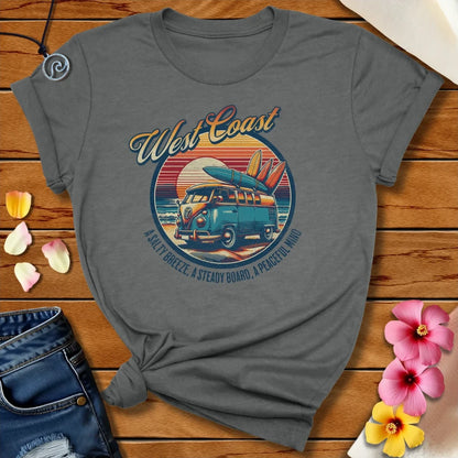 Westcoast Surfing Tee Deep Heather by Salty By Choice™ We love ocean apparel