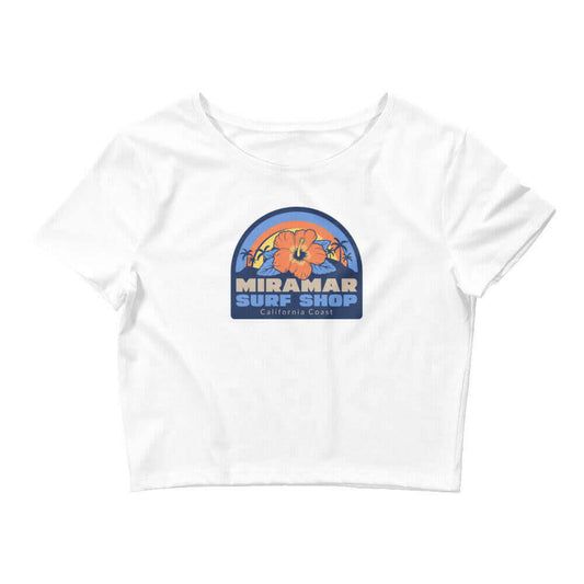 Miramar Hibiscus Logo Women’s Crop Tee.