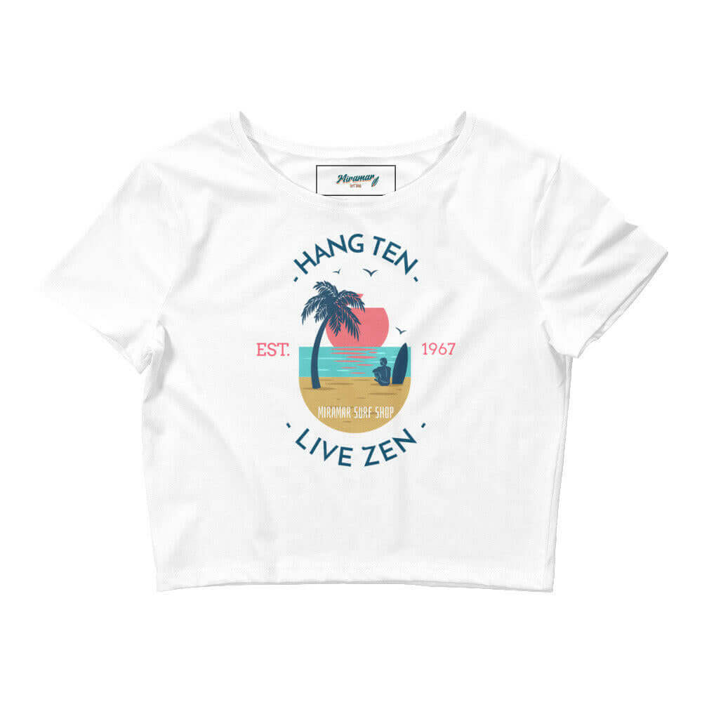 Hang Ten Live Zen Women’s Crop Tee.