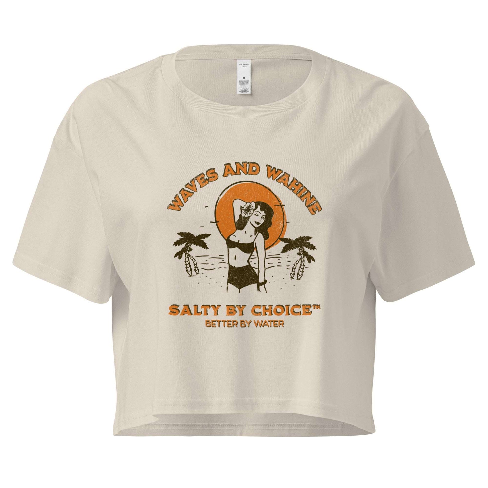 Waves and Wahine Crop Top Bone by Miramar Outfitters Salty By Choice Collection