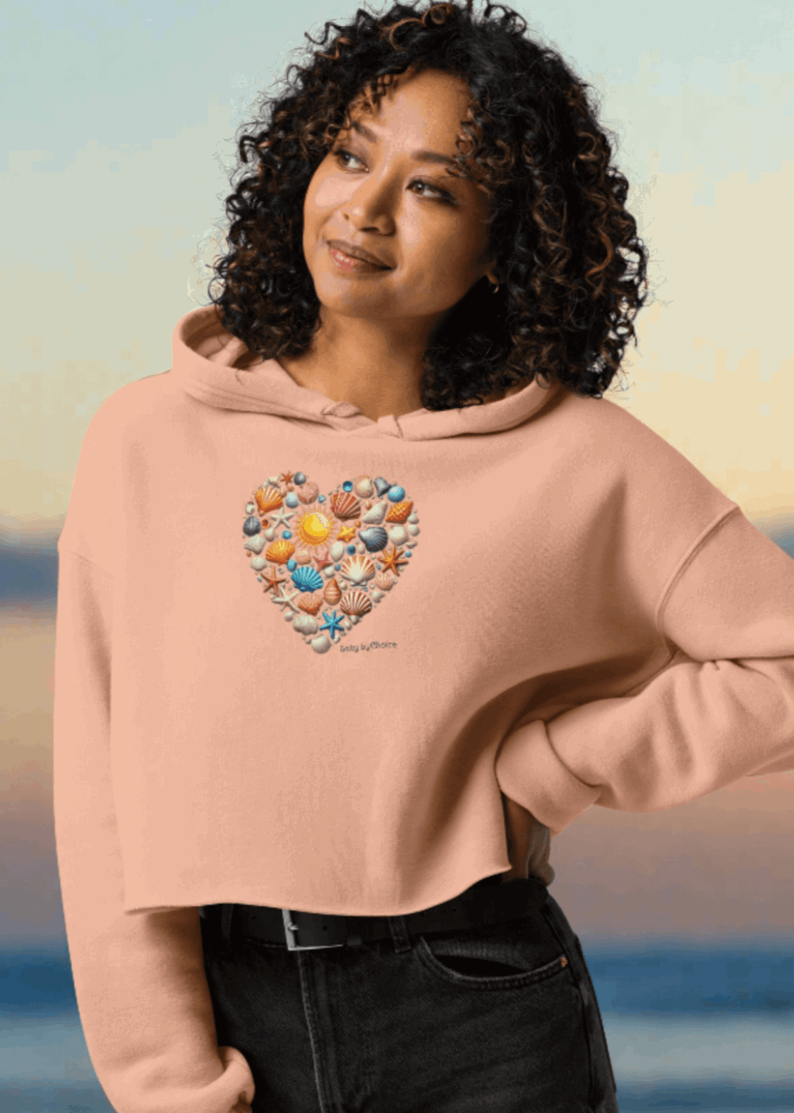 Heart Crop Hoodie by Miramar Outfitters Salty By Choice Collection